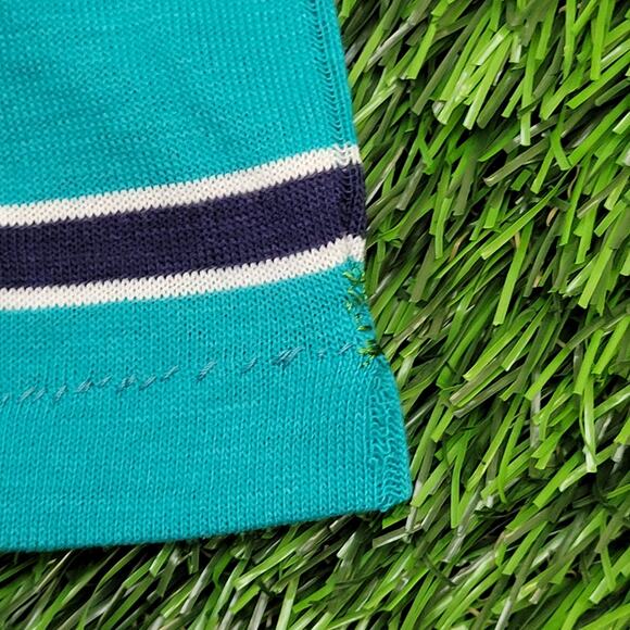 Vintage 90s Blank Stripes Shirt Womens Large 21x24 Green USA - Picture 12 of 12